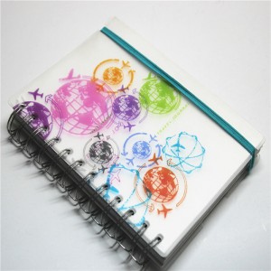 Plastic Cover Ring Binder Note Book with elastic band